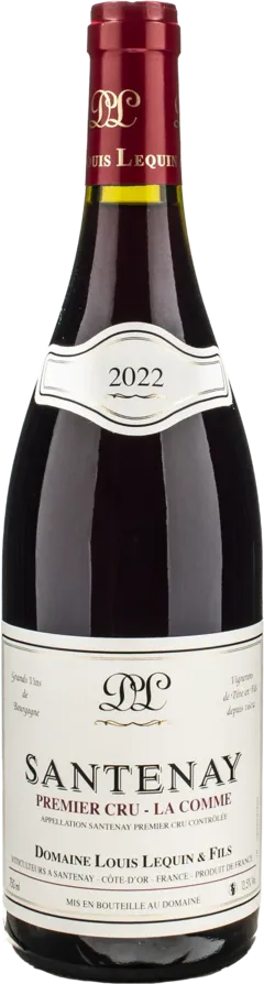 illustration du vin Louis Lequin & Fils Santenay Rouge 1er Cru la Comme 2022