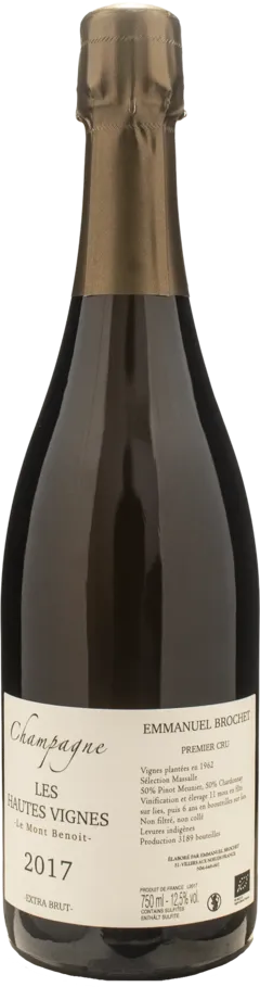 photo du vin Emmanuel Brochet Champagne 1er Cru Extra Brut les Hautes Vignes le Mont Benoit 2017