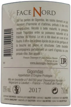 image du vin Gigondas Face Nord 2020