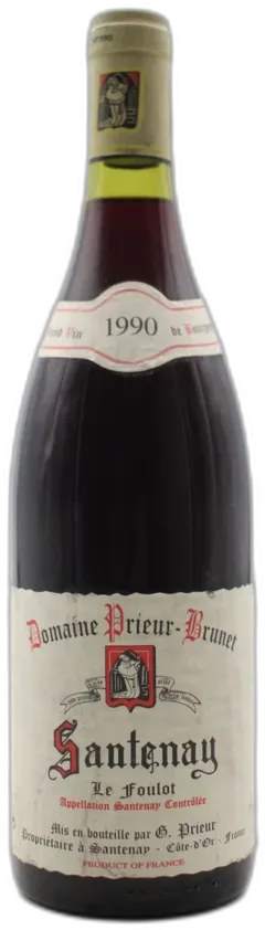 image du vin Santenay "le Foulot" 1990 Domaine Prieur-Brunet