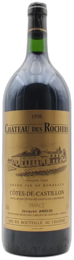 vue du vin Magnum Château des Rochers 1998