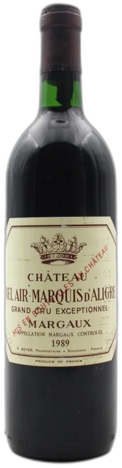 capture du vin Château Bel Air-Marquis d’Aligre 1989