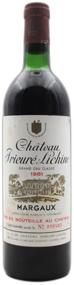 photo du vin Château Prieuré-Lichine 1981