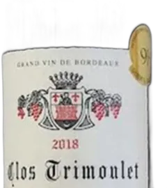 aperçu du vin Clos Trimoulet Saint Emilion Grand Cru Aoc 75 C