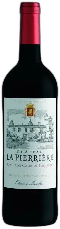 photo du vin Château la Pierrière Aoc Castillon Côtes de Bordeaux