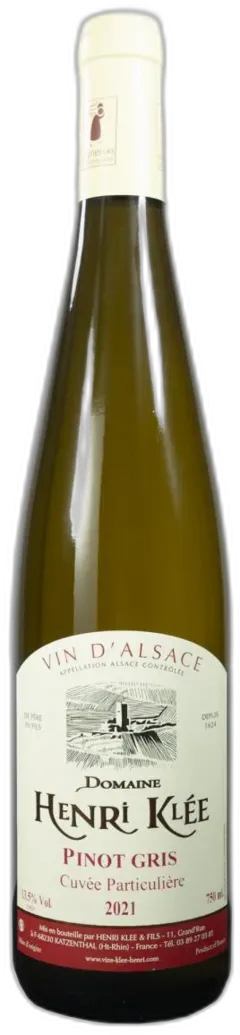 capture du vin Aop Alsace Pinot Gris "Cuvée Particulière"