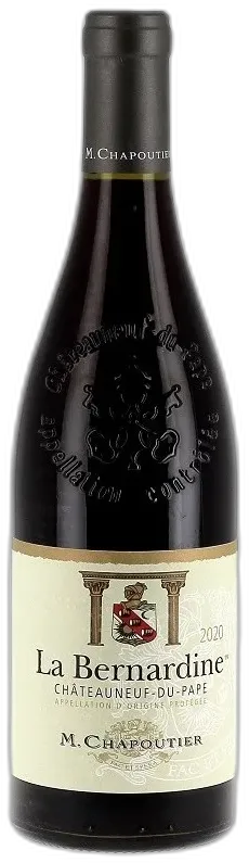 illustration du vin Châteauneuf-du-Pâpe la Bernardine m Chapoutier Rouge 2022 Aoc