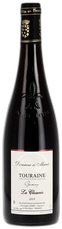 image du vin Touraine Gamay "la Closerie" 2023 Aoc Domaine de Marcé