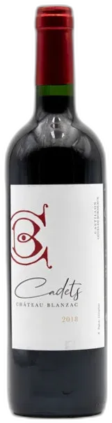 photo du vin Château de Blanzac Cadets Aoc Castillon Côtes de Bordeaux