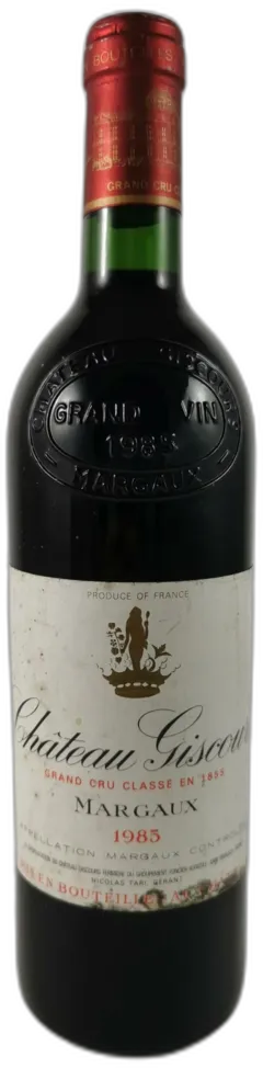 vue du vin Château Giscours 1985