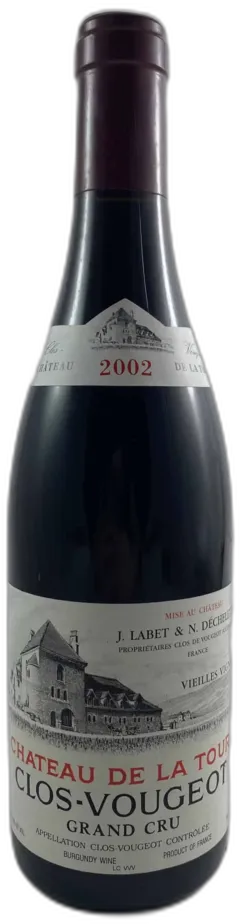 capture du vin Clos de Vougeot Château de la Tour 2002