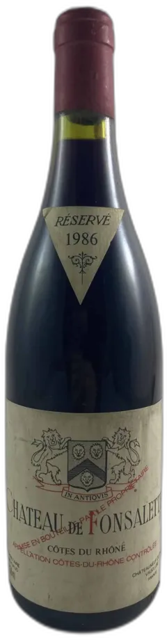 image du vin Château de Fonsalette Scea Château Rayas 1986