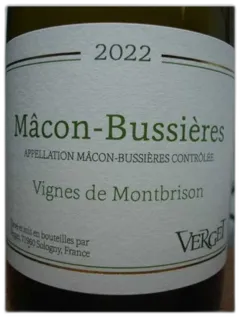 image du vin Macon Bussieres Vignes de Montbrison Verget 2022