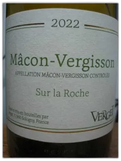 photo du vin Macon Vergisson Sur la Roche Verget 2022