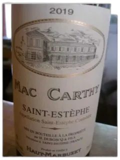 photo du vin Chateau Mac Carthy