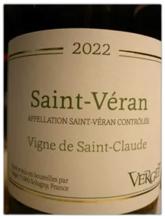 illustration du vin Saint Veran Lieu Vigne de Saint Claude Verget 2022