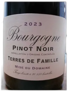 photo du vin Bourgogne Pinot Noir Terres de Famille Dom. de la Vougeraie