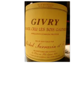 illustration du vin Givry Rouge 1er Cru les Bois Gauthiers Michel Sarrazin