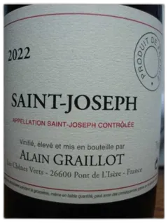 capture du vin Saint Joseph Rouge Graillot 2022