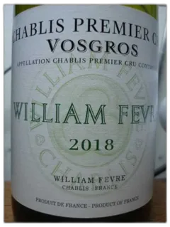 photo du vin Chablis 1er Cru Vosgros William Fevre 2018