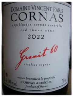 photos du vin Cornas Granit 60 Vincent Paris