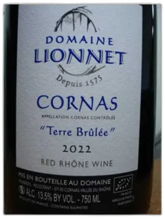 photos du vin Cornas Terre Brulee Domaine Lionnet