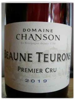 photo du vin Beaune 1er Cru Teurons Chanson 2019