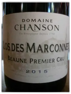 photo du vin Beaune 1er Cru Clos des Marconnets Chanson 2015