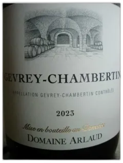 image du vin Gevrey Chambertin Domaine Arlaud 2023