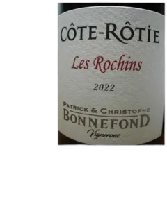 photo du vin Cote Rotie les Rochins Domaine de Bonnefond