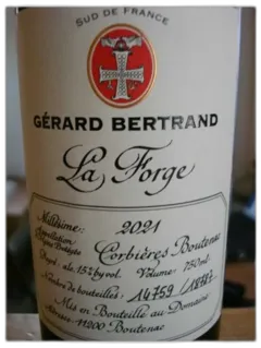 photo du vin Gérard Bertrand la Forge Corbières Boutenac Rouge 2021