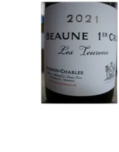 image du vin Beaune 1er Cru les Teurons Rouge 2021 Domaine Buisson Charles 2021