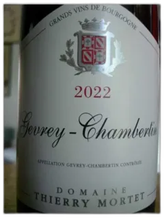 illustration du vin Gevrey Chambertin 2022 Thierry Mortet