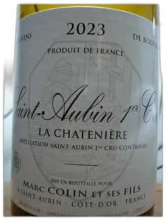 photo du vin Saint Aubin Blanc la Chateniere 1er Cru Marc Colin 2023