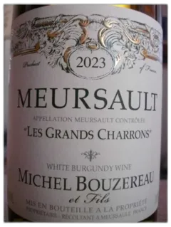 photo du vin Meursault les Grands Charrons Michel Bouzereau 2023