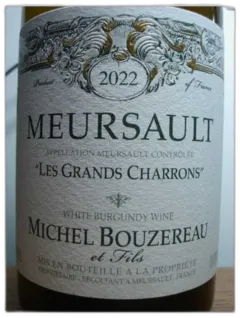 illustration du vin Meursault les Grands Charrons Michel Bouzereau 2022