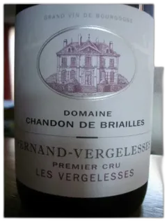 photo du vin Pernand Vergelesses Rouge 1er Cru les Vergelesses Chandon de Briailles 2015