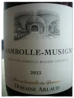 photos du vin Chambolle Musigny Domaine Arlaud 2023