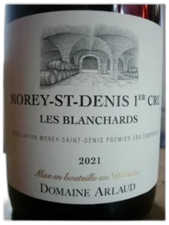 image du vin Morey Saint Denis 1er Cru les Blanchards Dom Arlaud 2021
