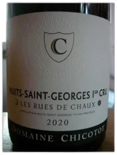 photo du vin Nuits Saint Georges 1er Cru Rues de Chaux Chicotot 2020