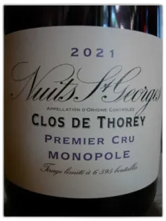 photos du vin Nuits Saint Georges 1er Cru Clos de Thorey la Vougeraie 2021