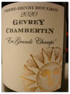 photo du vin Gevrey Chambertin en Grands Champs Pierre Henri Rougeot 2020
