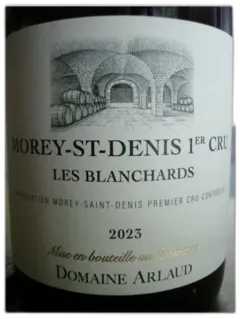photo du vin Morey Saint Denis 1er Cru les Blanchards Dom Arlaud 2023