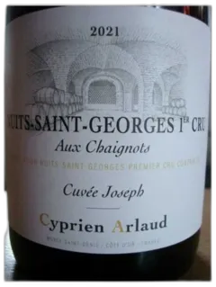 photo du vin Nuits Saint Georges 1er Cru Aux Chaignots Cuvee Joseph Cyprien Arlaud 2021