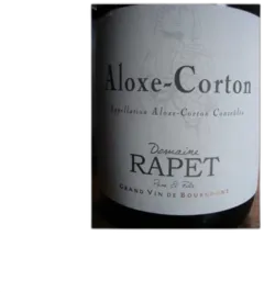 photo du vin Aloxe Corton Domaine Rapet Magnum 2015
