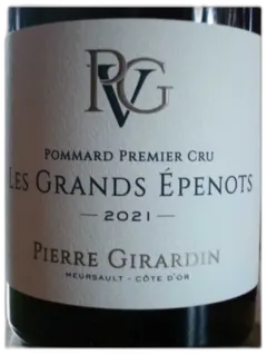 capture du vin Pommard 1er Cru les Grands Epenots 2021 Pierre Girardin
