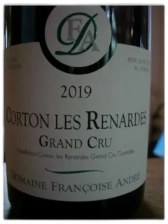 photo du vin Corton les Renardes Domaine Francoise Andre