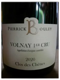 illustration du vin Volnay 1er Cru Clos des Chenes Pierrick Bouley 2020