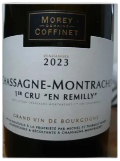 photo du vin Chassagne Montrachet 1er Cru en Remilly Morey Coffinet 2023