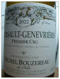 photo du vin Meursault Genevrieres 1er Cru Michel Bouzereau 2022